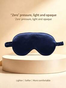 1pc Soft Satin Blackout Sleep Mask, Zero Pressure Full Coverage Breathable Eye Mask, Elastic Strap Design, Portable Light-Blocking Mask, Multiple Macaron Colors Available, Travel Nap, Student Dorm, Airplane Sleep Accessory/Gift - Multicolor - View 12