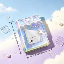 1pc Purple Dreamy Gradient Card Album, Y2K Sweet Cool Style 1-Pocket Photo Album, Girly Cloud & Starlight Cover, Idol Photo Card Storage Book, Portable Loose-Leaf Idol Photo Collection Book, Student Anime Card Storage Tool, YOUCHENGYOUPIN Compatible With 3-3.5 Inch Photo Cards And Photos, Portable Photo Album For Idol Fans, Highly Attractive Idol Photo Card Collection And Storage Book - Card Pack - View 4