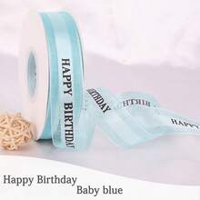 Happy Birthday Chiffon Ribbon~Bowknot Ribbon Packaging Bouquet Clothing Cake Gift Box Ribbon - Multicolor - View 8
