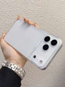 Minimalist Transparent Tactile Phone Case, Compatible With IPhone 17 Pro Max, 17 Pro, 17, 16, 15, 14 Plus, 13 Pro Max, Soft Transparent Back Cover Compatible With IPhone 18 Pro Max, 18 Pro Phone Case - Clear - View 4