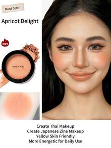 Wet N Wild Color Icon腮红 - 哑光珠光，多种颜色可选，适合专业人士和学生，便携 - 全新升级 - 杏色 - 6克 - 杏桃美味 - 查看 1