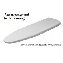 1pc Blue Leaf Pattern Ironing Board Cover | Polyester Material, Heat Resistant, Elastic Edge, Easy To Install, Machine Washable, Fits Most Ironing Board Sizes, Cover Only - Grey - View 10