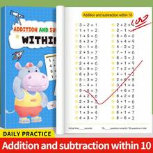 1 Set Buku Latihan Matematika Penjumlahan dan Pengurangan, Rentang 10/20/50/100, Buku Latihan Matematika Mental Anak, Pembelajaran Matematika Awal Prasekolah, Buku Pendidikan Montessori, Hadiah Kembali ke Sekolah, Halloween, Natal, Pesta - MultiWarna - View 10
