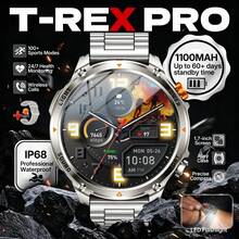 KENPANG 1100mAh Battery Men's Outdoor Sports Smart Watch, Built-In LED Flashlight, 100+ Sports Modes, Call & Text, 24/7 Health Monitoring, Sleep Tracking, 1.7-Inch HD Large Screen, IP68 Waterproof, Men's Fitness Tracker, Compatible With IOS & Android - View 16