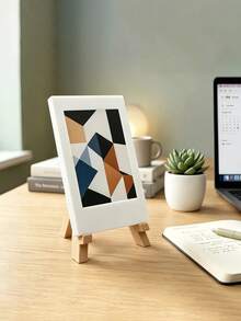1-2pcs 3D Printed White Mini Instant Photo Frame, Easel-Style Photo Display Stand, Reusable Desktop Photo Decor, Multi-Scenario Universal Desktop Decoration, Perfect Gift For Birthday, Anniversary, Holiday And Christmas - Multi-color - View 6