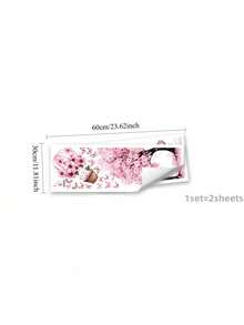 1PC Cartoon Pink Rabbit Big Tree Butterfly Wall Sticker Room Decoration Wall Decal Self-Adhesive Wall Sticker, Removable Semi-Matte Self-Adhesive Wall Sticker, Suitable For Living Room, Bedroom, Room, Home Decor Sticker, Wall Sticker, Vinyl Sticker, Spring Decoration, Add Vitality To Your Home, Rama Decorative Sticker Gift, Birthday Graduation Gift - Multiple Styles - View 9