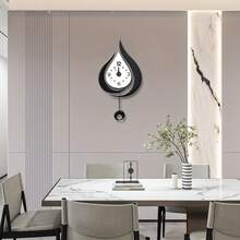 Silent Acrylic Wall Clock With Swinging Tail - Modern Home Decor For Living Room, Bedroom, Kitchen | Aesthetic Mirror Finish, Battery Operated (AA), No Batteries Included - 1PC - View 5