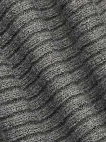 NiceArt Nuevo suéter de punto acanalado vertical con botones de rana estilo chino, cárdigan de punto de manga larga ajustado gris oscuro retro casual de invierno, atuendo de otoño, Halloween - Gris - Ver 5