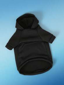 1pc Dog Clothes Autumn/Winter Chihuahua Teddy Small Dog Puppy Pet Sweatshirt Ragdoll Blue Cat Kitten With Sleeves Anti-Shedding - Black - View 5