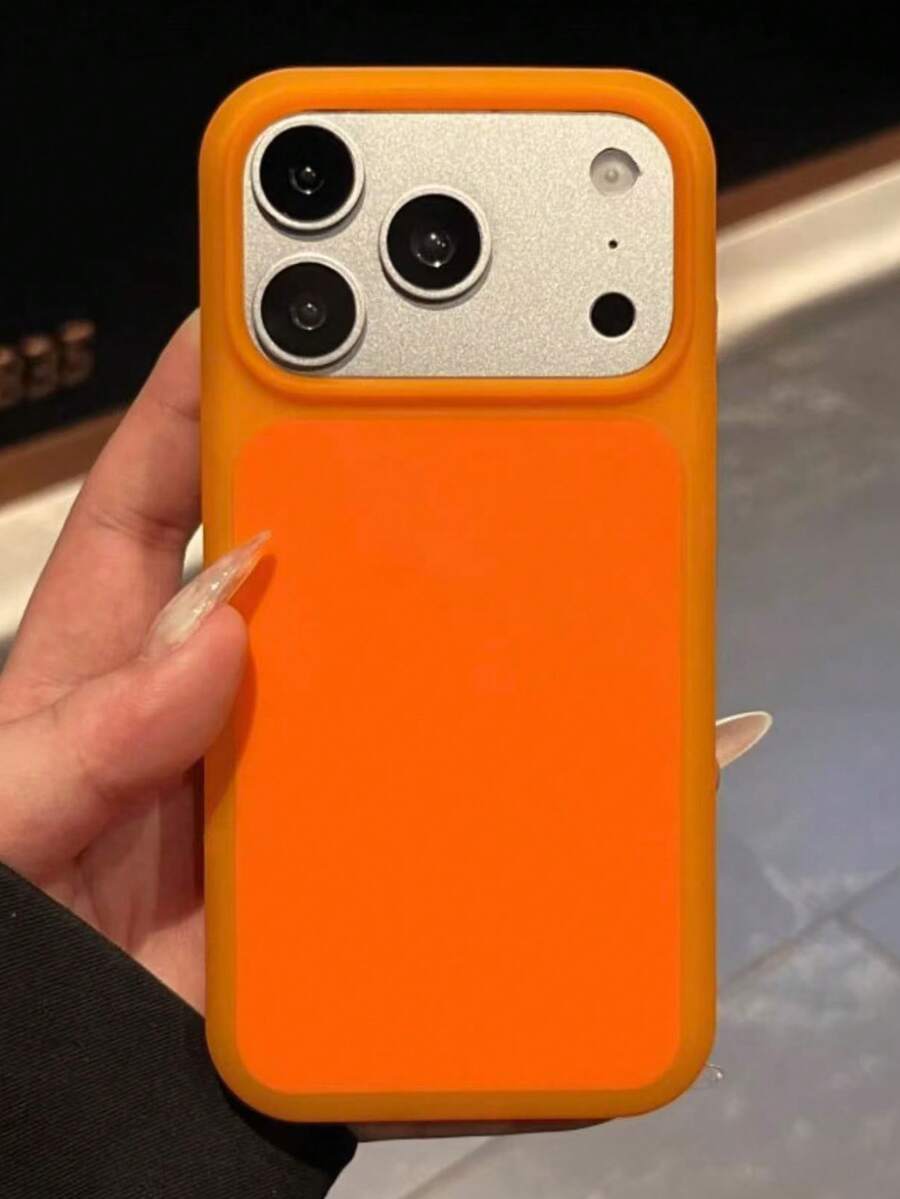 Matte Skin-Feel Jelly Soft Phone Case Compatible With Iphone 17 Pro Max 17 Pro 17 16 15 Pro Max, Ultra-Thin Liquid Silicone Shockproof Protective Back Cover - Orange - View 1