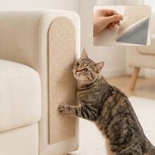 2pcs-Self-Adhesive Cat Scratching Board, Durable Wall Scratcher & Furniture Protector For Destructive Scratching, Easy-Install Scratch Pad For Indoor Cats, Sofa & Wall - 2pcs-self-adhesive Cat Scratch Pad - View 5