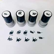 Cute Black Cat Stamp, Tilted Neck Black Cat Stamp, No Ink Included, Can Be DIY With Other Colors, Suitable For Self-Entertainment And Small Gifts For Friends And Partners - Multicolor - View 9