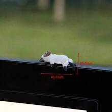 1pc Cute Cat Car Dashboard Ornament, ABS Material, Cartoon Mini Car Accessory Decoration, Suitable For Car And Screen Display - A - View 13