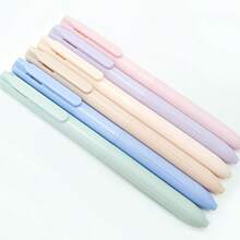 6pcs Morandi Color Retractable Gel Pen Set, High-Aesthetic Colorful Pens, Suitable For Students, Bullet Journaling And Note-Taking, Back To School - A - View 6