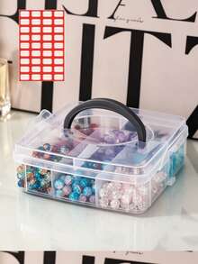 Storage Box With Lid And Handle; Storage For Holiday Decorations, Jewelry, Sewing Supplies, Jewelry-Making Components, And Hardware Accessories; Office Supply Organizer; Gift For Craft Enthusiasts; Valentine's Day, Christmas, Or Halloween Gift. - Multicolor - View 13