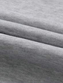 Men's Baggy Wide Leg Sweatpants, Cross Graphic Print & Plaid Layered Waistband, Elastic Drawstring Waist And Side Pockets, Y2K Casual Streetwear Pants - Grey - View 5
