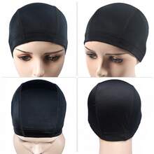 1pc Mesh Dome Style Wig Cap Mesh Weaving Cap Hair Net Elastic Nylon Breathable Mesh Wig Cap For Making Wigs With Adjustable Elastic Band Wig DIY Making Accessories - View 5