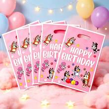 Bluey 10pcs Heeler & Bingo Theme Party Favor Bags, Birthday Party Decorations. Vibrant Colors, Lively And Fun Pattern Design. Suitable For Fans, Party Favors, Gift Packaging, Scene Decoration And Birthday Parties. - Multi-color - View 2