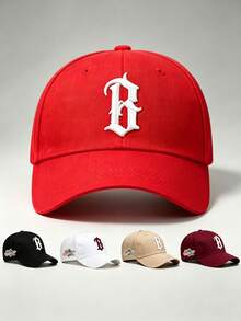 1pc Men Hat Letter B Embroidered Hat For Men Adjustable Design Perfect For Parties Travel And Outdoor Activities And It Also Provides Sun Protection - Multicolor - View 2