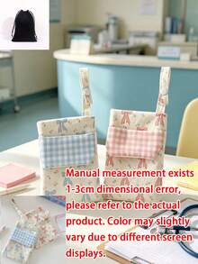5/1pc Portable Nurse Pen Pouch, Dual‑Layer Canvas Stationery Storage Bag With Front Pocket, Compact Office Pencil Case, Multi‑Functional Pouch For Pens & Small Cosmetics, Great For Nurses And Daily Office Work - Multicolor - View 6