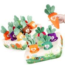 1 buah Mainan Puzzle Susun dan Sortir Bayi, Mainan Tarik & Cocokkan Wortel, Permainan Edukasi Puzzle Wortel, Mainan Aktivitas Sensorik Kain Lembut untuk Balita - MultiWarna - View 10