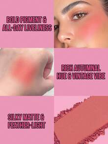 MISSLYN 2Pcs Fake It Till You Make It Powder Blush Set, Silky Blendable Pigment, Natural Rosy Flush, Face Palette Cheek/Highlight, Daily/Summer/Travel, Y2K/Soft Glam/Romantic, Blush Set - #2+#8 - View 5