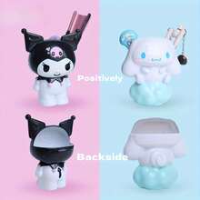 SANRIO 1pc Cute Kuromi And Pompompurin Pen Holder, Floral Arrangement Ornament, Multifunctional Storage Box, Anime Fan Desktop Pen Holder, Vanity Makeup Brush Organizer, Toothbrush And Toothpaste Display Box, Exquisite Holiday Gift, Best Gift For Students - Multi-color - View 6