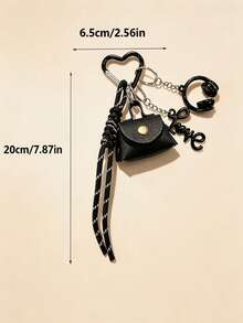 Y2K Mini Purse Keychain, Cute Bag Charm With "Love" Letter & Headphone Pendant, Car Keychain. Aesthetic Handbag Decoration Gift For Women Girls. - Multicolor - View 7