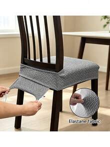 1pc/5pcs Non-Slip Dining Chair Cover, Soft Plaid Pattern, Elastic Chair Cover, Suitable For Office And Home Chairs, Beautiful High Elastic Soft, Can Replace Old Surface, Protects Chair, Aesthetic Home - Multicolor - View 1