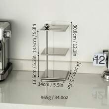 3-Tier Stainless Steel & Acrylic Countertop Shelf Organizer For Coffee Bar - View 13