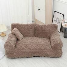 Tempat Tidur Sofa Hewan Peliharaan Sepanjang Musim untuk Kucing dan Anjing, Dapat Dilepas dan Dicuci, Tempat Tidur Hewan Peliharaan Multifungsi Terlaris Terbaru - Khaki - View 6