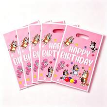 Bluey 10pcs Heeler & Bingo Theme Party Favor Bags, Birthday Party Decorations. Vibrant Colors, Lively And Fun Pattern Design. Suitable For Fans, Party Favors, Gift Packaging, Scene Decoration And Birthday Parties. - Multi-color - View 8