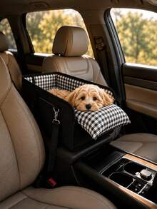 Car Pet Dog Seat - Foldable Pet Car Seat With Seat Belt Support And Anti-Slip Design - Portable Height-Increasing Seat With Cushion And Sturdy Frame, Suitable For Small Dogs Up To 11 Lbs, For SUV, Sedan, Van - Center Console Accessory - Multicolor - View 8
