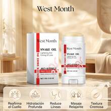 west&month Barra de Cuello con Aceite de Serpiente Reduce Líneas Finas Masaje Reafirmante Hidratación Profunda y Nutrición para el Cuello - crema - Ver 4