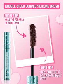 MISSLYN 2pcs Eye Makeup Set, Waterproof & Smudge-Proof, Shiny & Long-Lasting, Volumizing Effect, Double-Sided Silicone Brush, One-Stroke Complete Look, Suitable For Teens, Beginners, Makeup Enthusiasts, Perfect For Back To School And Commuting - #Set 1 - View 5