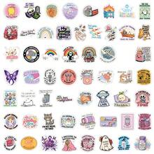 55pcs Chronic Disease Doodle Stickers, Cute & Fun Colorful Stickers For Water Bottles, Guitars, Luggage, Phone Cases, Laptops, Skateboards, Gifts - A - View 5