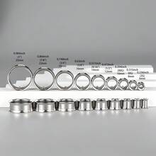 3 Pairs/6pcs DIY Dangle Ear Tunnels Stainless Steel Ear Plugs With Loop For Fixed Hanging Earrings Stretcher Piercing Jewelry - DIY Round - View 2