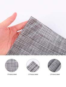 1pc European Minimalist Style Placemat, Woven Placemats, Kitchen Decor, Placemats For Dining Table, Table Mats, Dining Placemats, Kitchen Table Decor, Dining Table Accessories, Restaurant Placemats, Party Table Decor, Daily Use, Table Protection Mat Brown - Multicolor - View 5
