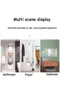 4/8Pcs Self-Adhesive Acrylic Soft Mirror Tiles, HD Shatterproof Removable Wall Mirror Stickers For Home Wall - Multi-color - View 6