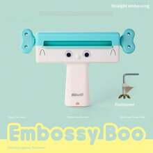 3D Pattern Embossing Machine, Handmade DIY Pattern Embossing Machine, Detachable And Replaceable Embossing Head, No Electricity Required, ABS Material. Features Four Patterns: Heart & Star, Circular Hole And Straight Line. - One Size Fits All - View 10