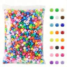 2 bungkus (200/2000 buah) Manik-manik Plastik Kerajinan Bentuk Kuda Mini Aneka Warna 6x9mm, Warna Solid, Pembuatan Perhiasan DIY, Gelang, Kalung, Gantungan Kunci, Dekorasi - MultiWarna - View 1