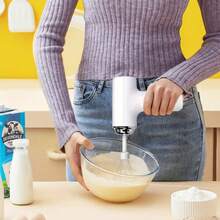 Handheld Electric Egg Beater & Mixer, USB Rechargeable, Wireless, Portable, Lightweight, Easy To Use, Handheld Mixer For Cake, Cookie, Pancake Baking, Suitable For Home Bakers And Professionals - Multicolor - View 8