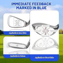 15/30/60Pcs Golf Impact Tape, Golf Impact Stickers, Self-Teaching Sweet Spot And Shot Consistency Analysis, For Woods Irons And Putters, Improve Swing Accuracy & Distance - A - View 8