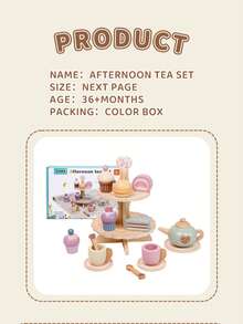 Children's Pretend Play Dessert Afternoon Tea Set, Realistic Kitchen Model, Parent-Child Interactive Educational Toy - Multicolor - View 6