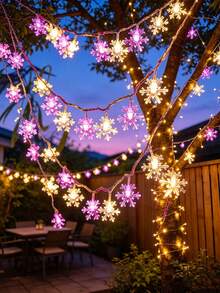 1pc 1.5/3/6m Indoor Decoration Snowflake Light String,Battery Power Supply,Christmas Room Decor, Bedroom Decor, Wall Decor And Desktop Decor Snowflake Light String,Christmas Party, Christmas Tree Decoration Light String,Winter Decor Snowflake Lights - Snowflake - View 3
