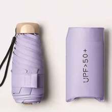 UPF 50+ Mini Compact Umbrella, Pocket Size Lightweight Folding Sun Umbrella, UV Protection Travel Parasol For Outdoor Beach Commute - Multi-color Folding Umbrella - View 8