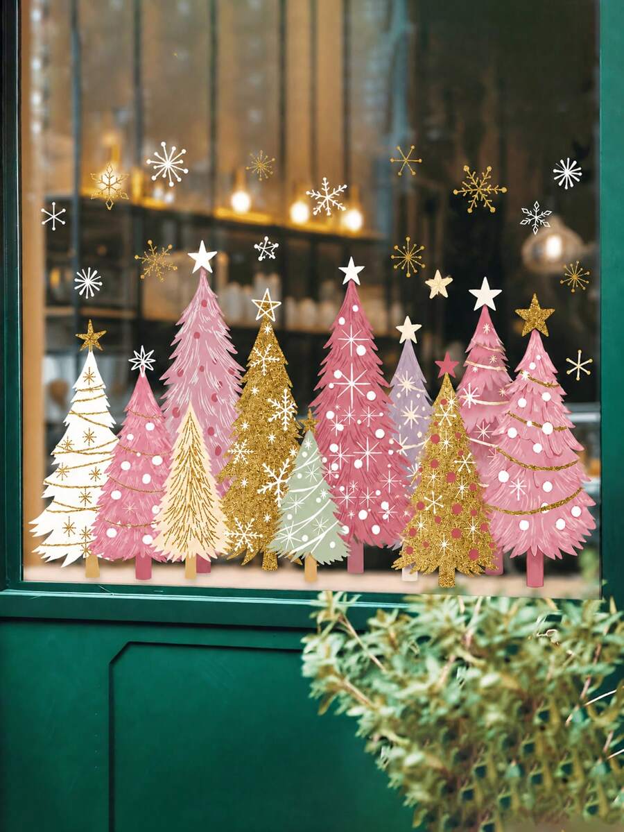 1/3pcs Christmas Window Stickers, Winter Home Window Decor, Christmas ...