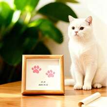 1/2/3/4/5pcs Inkless Pet Paw Print Keepsake (Includes 2 Cards), (Usage: Use With Red Text Facing Down) Pet Memorial, Perfect For Commemorating Cat And Dog Growth, Preserving Precious Pet Memories, Valentine's Day Gift (Remove Hair Between Pet Paws For Best Results) - Multicolor - View 2