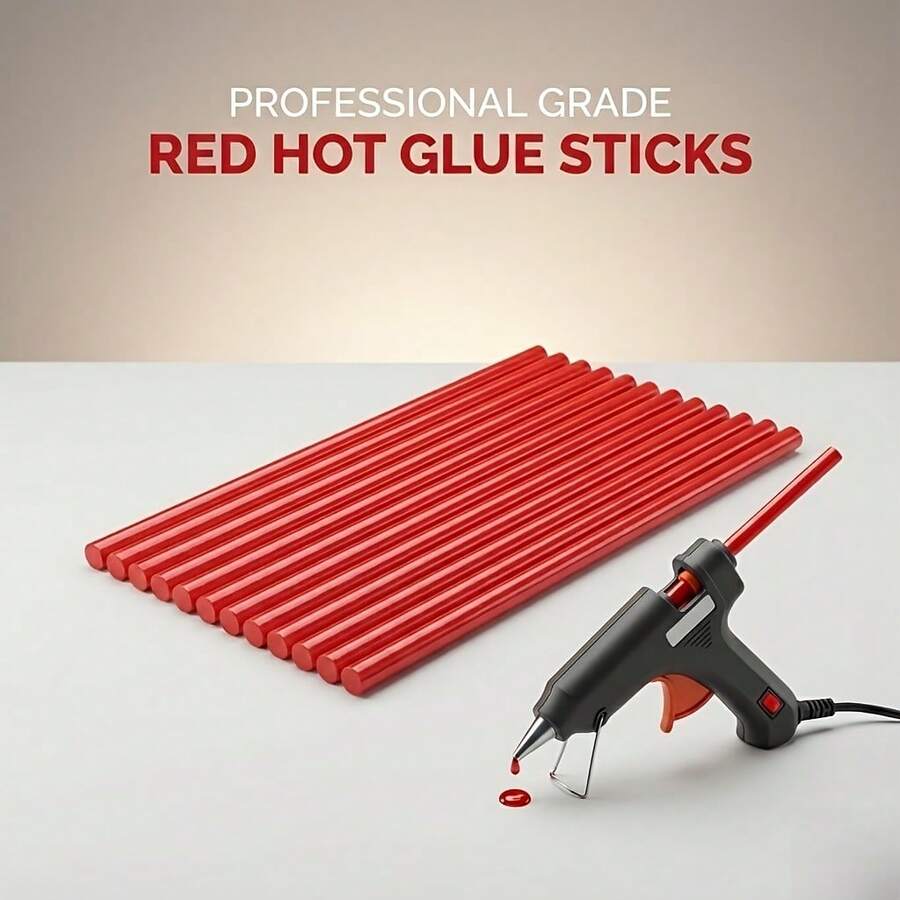 10pcs Red Hot Glue Sticks - For Unparalleled Bonding And Precise Dent Removal - Professional Paintless Repair - Red - View 1