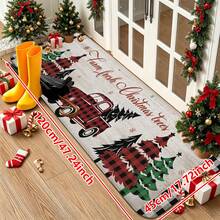 1/2/3pcs Christmas Theme Kitchen Rug, Flannel Kitchen Rug, Soft Comfortable Absorbent Non-Slip Machine Washable With Anti-Slip Backing, Suitable For Multiple Scenes: Entrance, Living Room, Bedroom, Kitchen, Dining Room, Bathroom, Laundry Room, Hallway, Christmas Holiday Home Decor Floor Mat - Multicolor - View 14